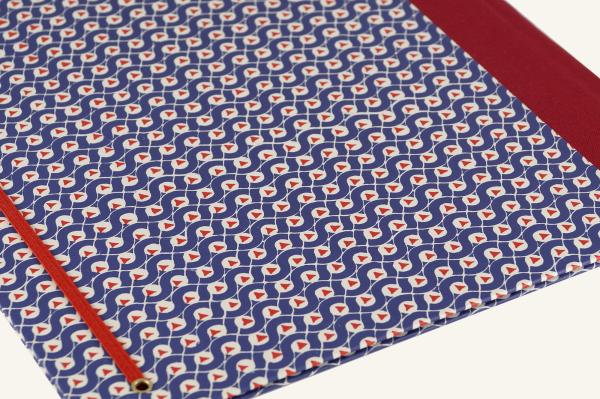 Folder A4 "Gustl", blue folder, red triangles